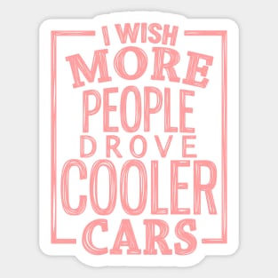 Cooler cars 3 Sticker